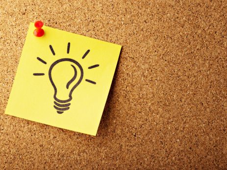 sticky note bulb light